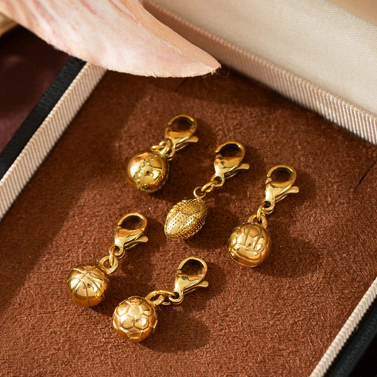 【DIY Pendant】Stainless Steel Sports Charm Pendant - PS010