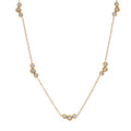 Cubic zirconia geometric chain necklace in gold-plated stainless steel with cubic zirconia.