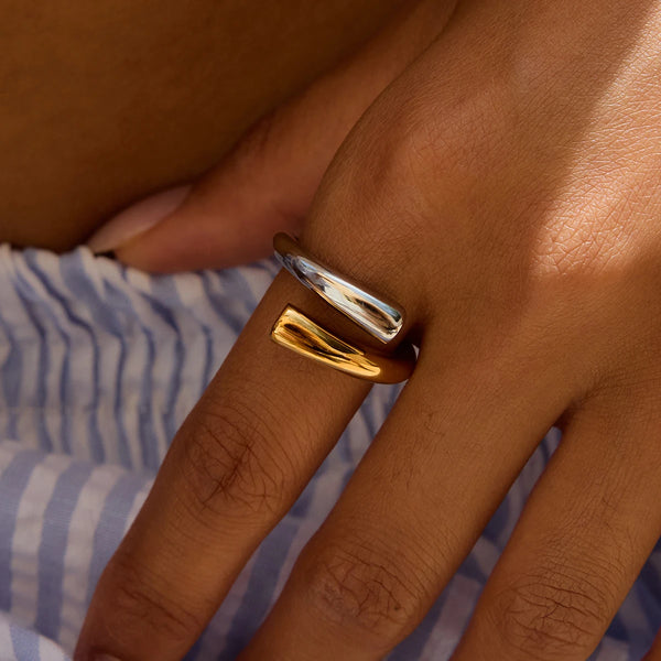 Dual Color Line Ring — Stainless Steel · PS300