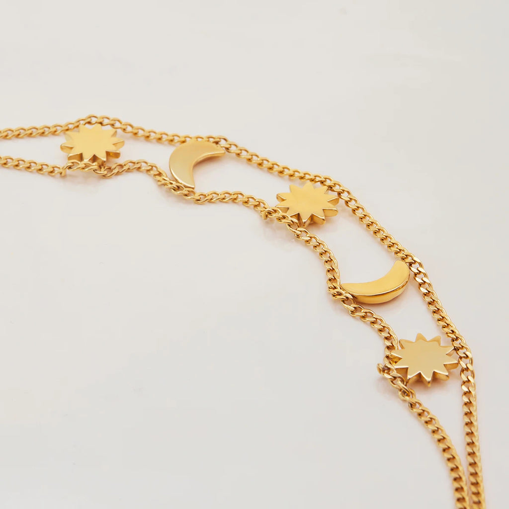 Sun Moon Bracelet — Stainless Steel · PS347