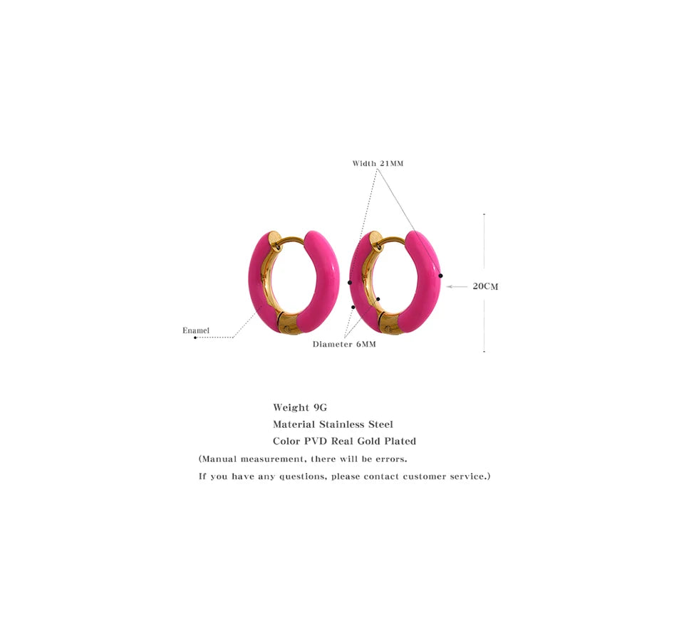 Black Enamel Geometric Earrings — Gold-Plated Stainless Steel with Enamel · PS1727