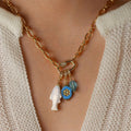 Fruit Love Star Ins High Grade Clavicle Chain Pearl Starfish Combination Necklace Gold Plated Color Preserved