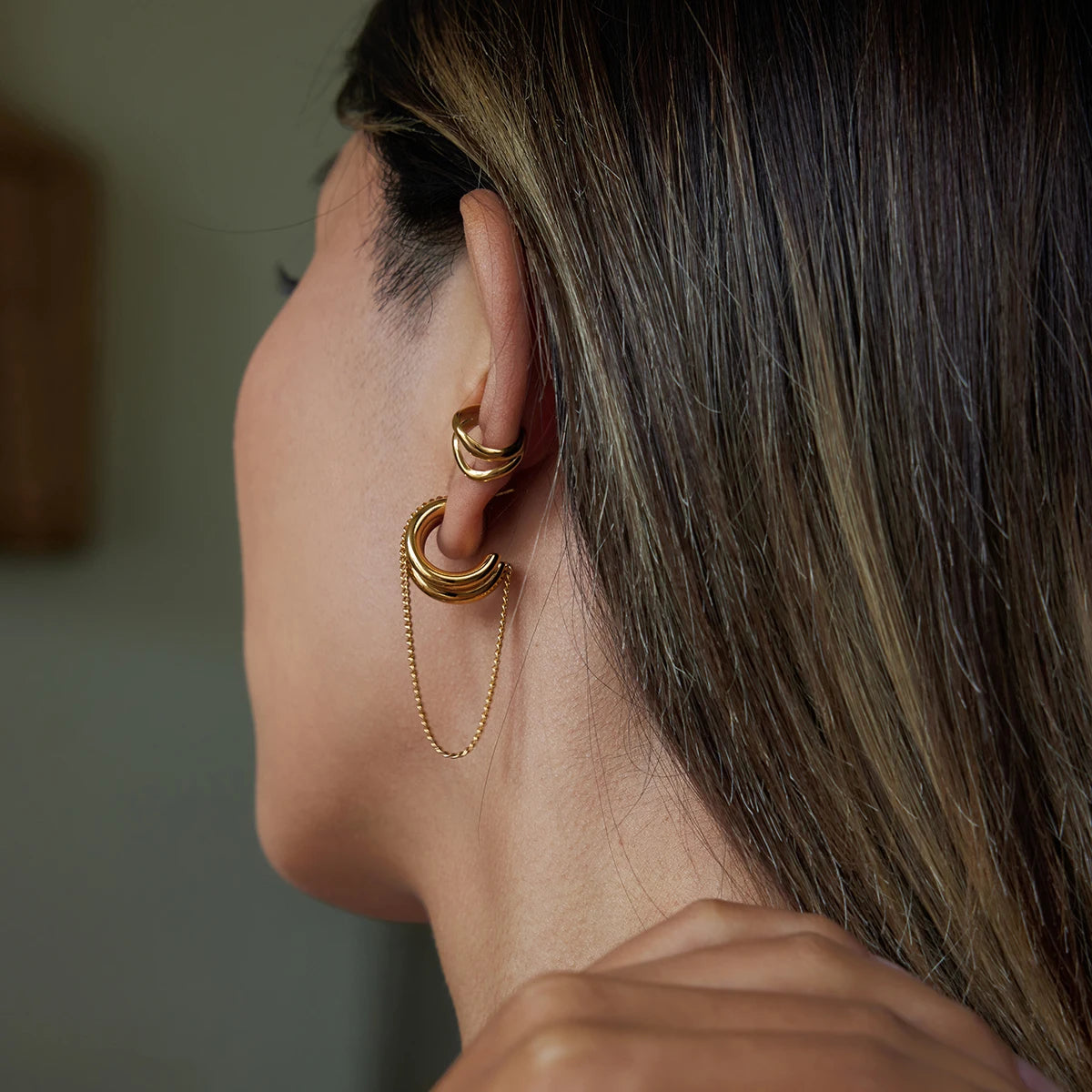 Line Tassel Earrings — Stainless Steel · PS323