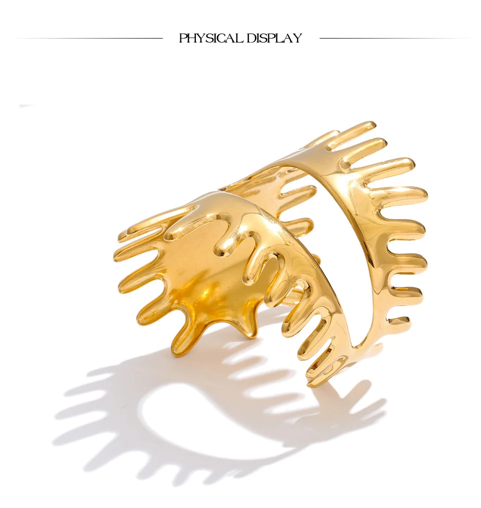 Geometric Bracelet — Gold-Plated Stainless Steel · PS962