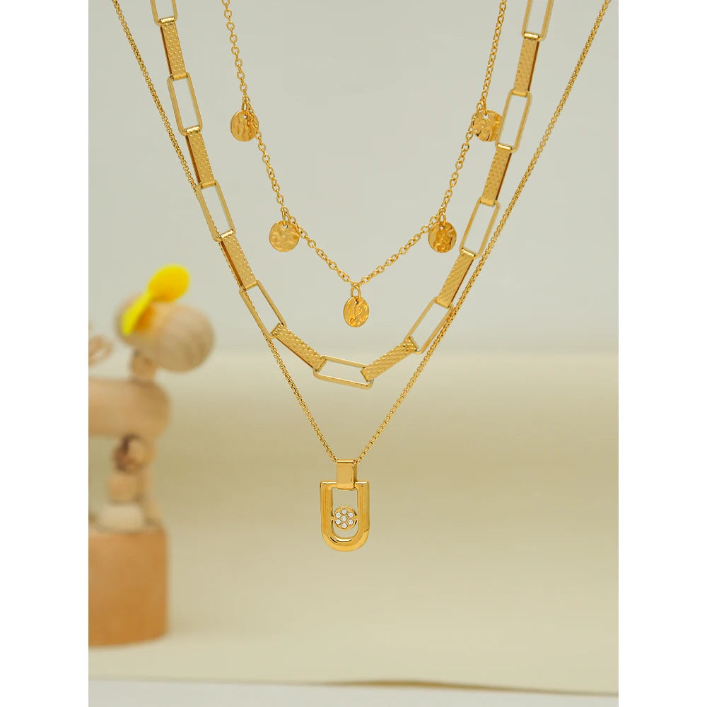 Vintage Pendant Necklace Charm Choker — 316L Stainless Steel · PS385