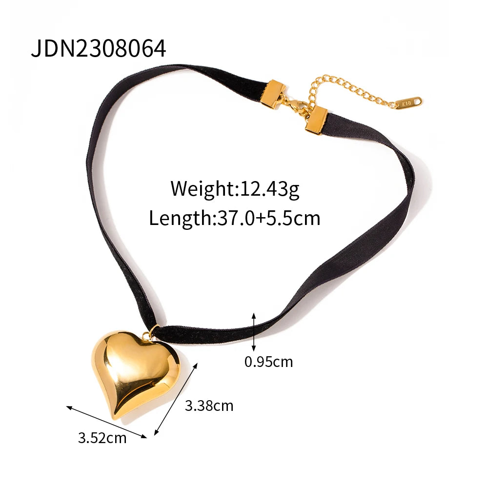 Layered Heart Necklace — Stainless Steel · PS152