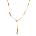Geometric necklace in gold-plated stainless steel.