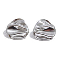Geometric earrings in gold-plated stainless steel.