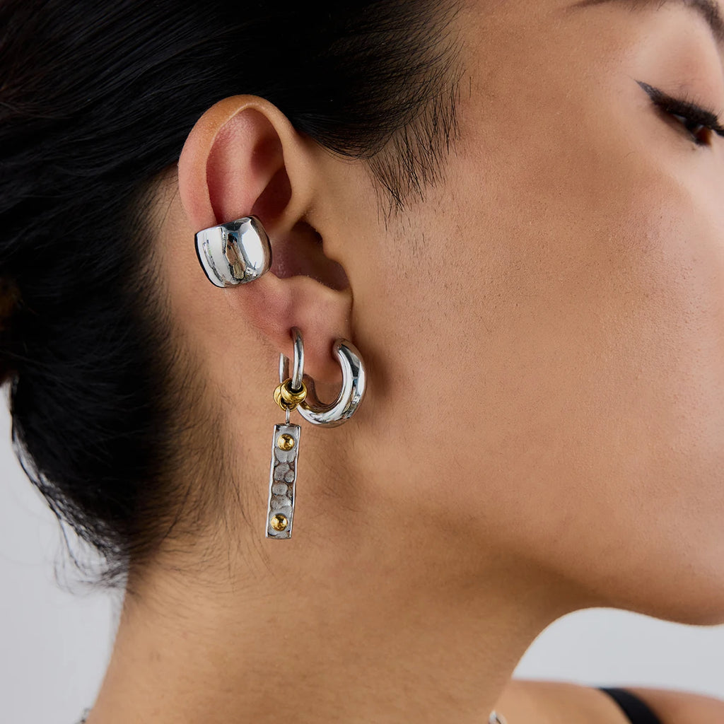 Rectangle Chain Drop Earrings — Stainless Steel · PS103