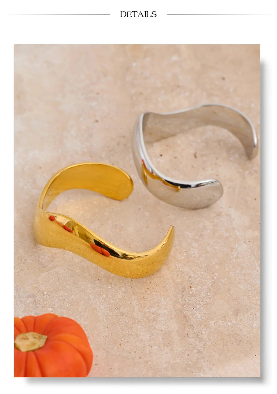 Minimalist Geometric Bracelet — Gold-Plated Stainless Steel · PS1688