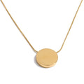 Coin geometric necklace in gold-plated stainless steel.