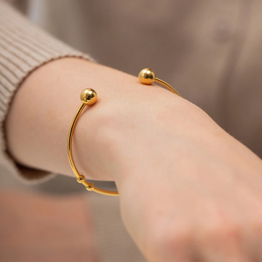 Wide Cuff Open Bracelet — Stainless Steel · PS380