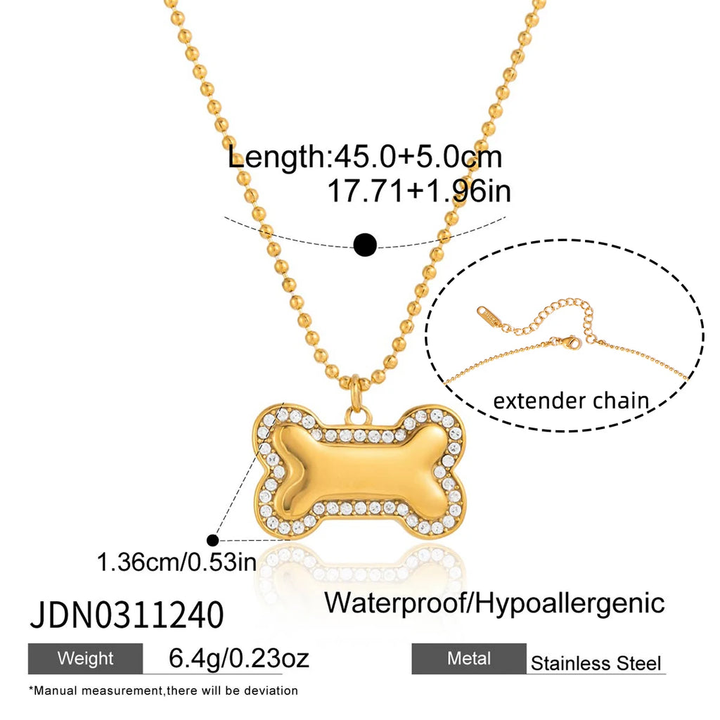 Pet Hug Pendant Necklace — Stainless Steel · PS338