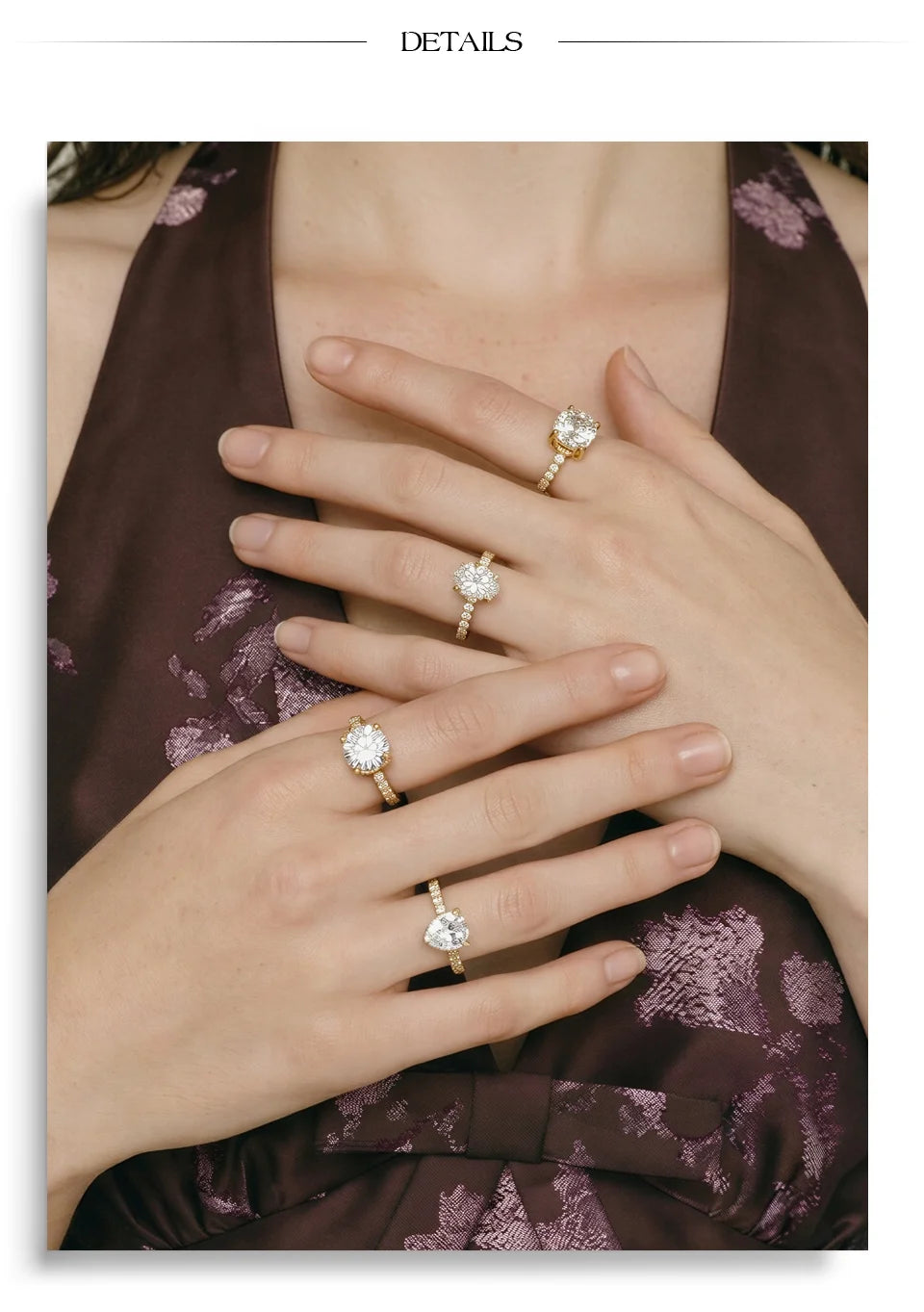 Cubic zirconia heart ring in gold-plated stainless steel with cubic zirconia.