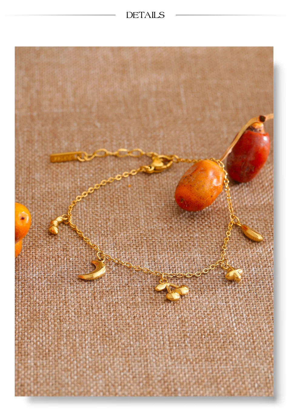 Star Moon Geometric Bracelet — Gold-Plated Stainless Steel · PS1126