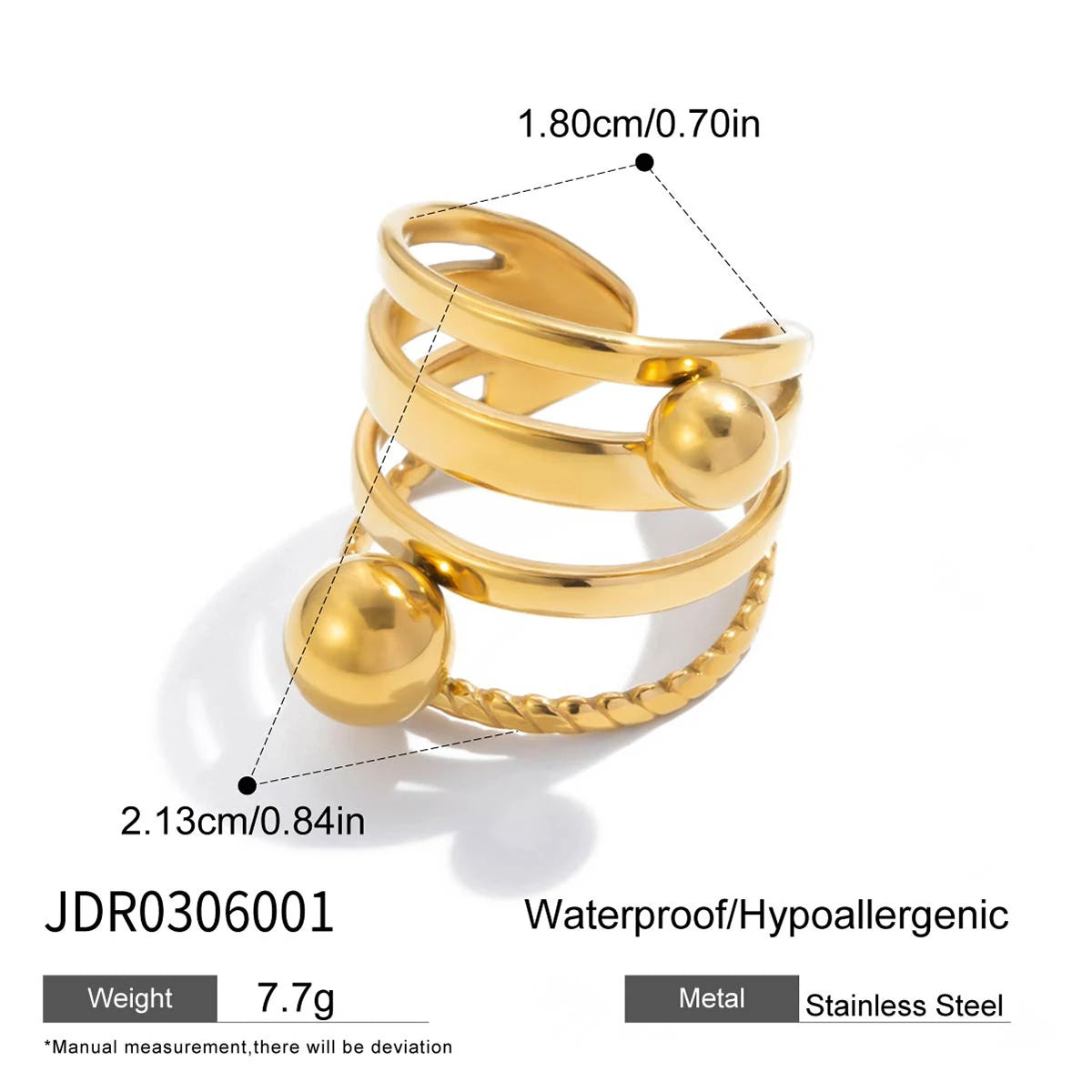 Mixed Ring Stack — Stainless Steel · PS260