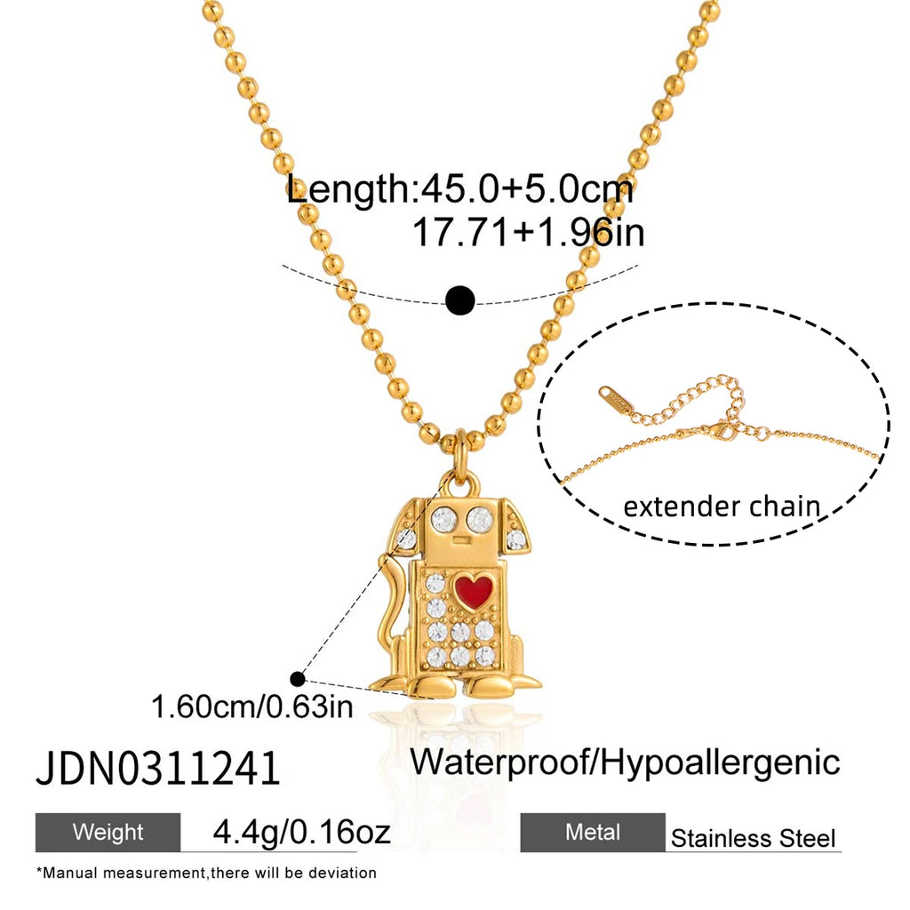 Pet Hug Pendant Necklace — Stainless Steel · PS338