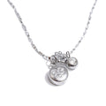 Cubic zirconia heart geometric necklace in gold-plated stainless steel with cubic zirconia.
