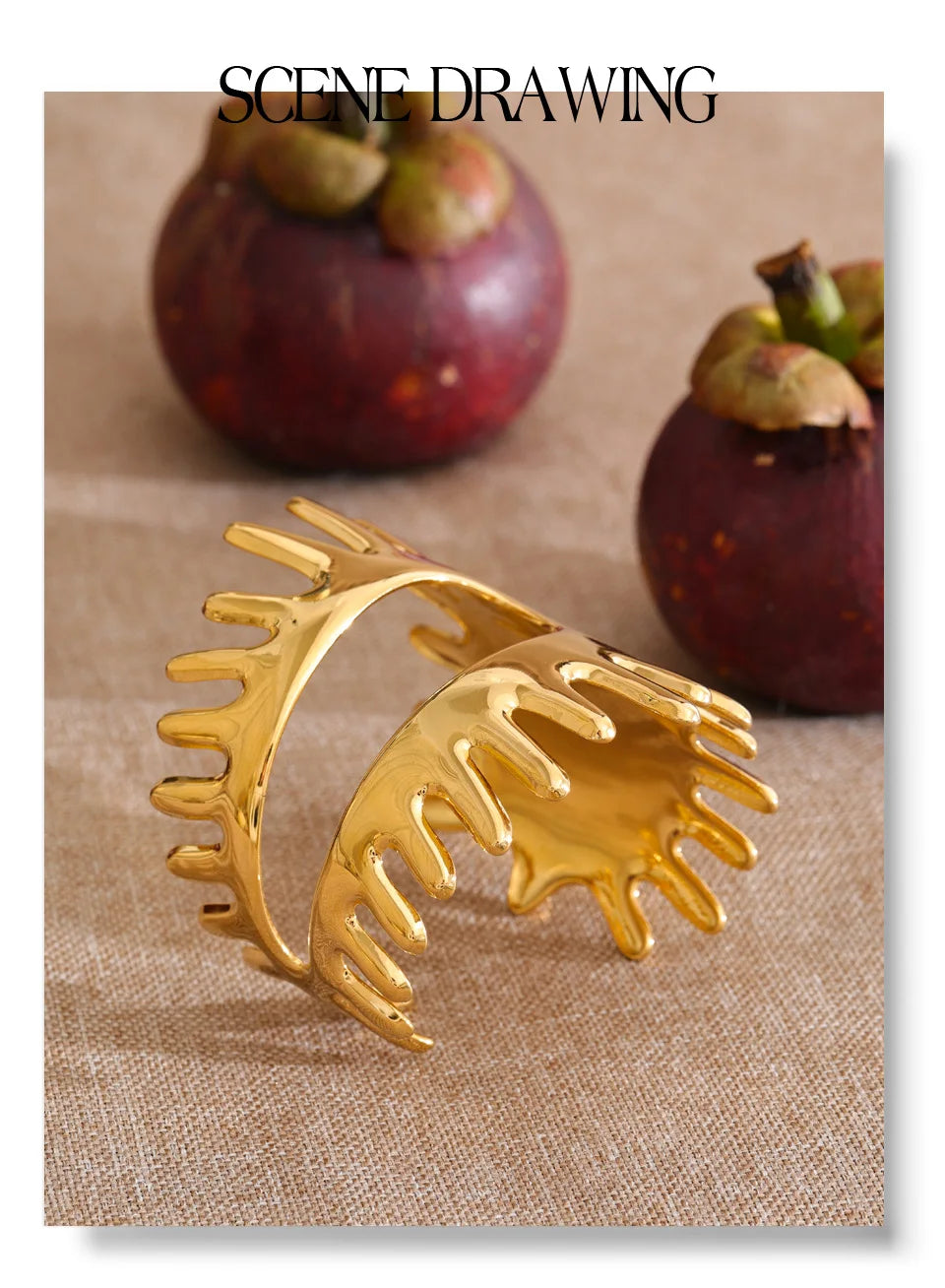 Geometric Bracelet — Gold-Plated Stainless Steel · PS962