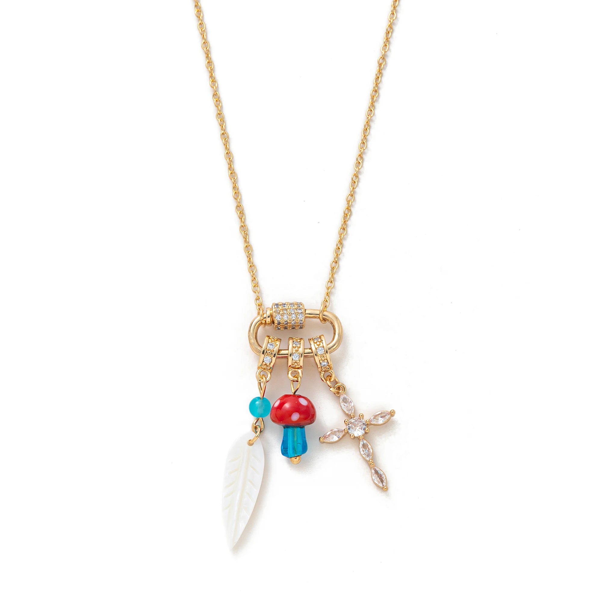 Fruit Love Star Ins High Grade Clavicle Chain Pearl Starfish Combination Necklace Gold Plated Color Preserved