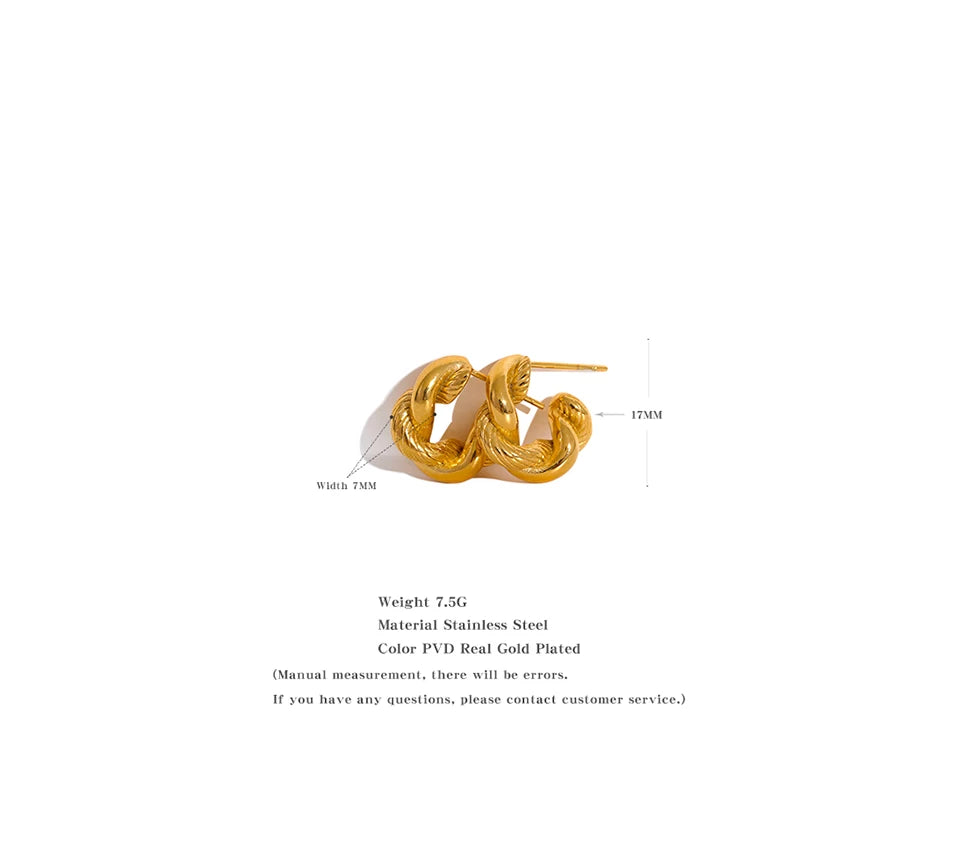 Geometric earrings in gold-plated 316L stainless steel.