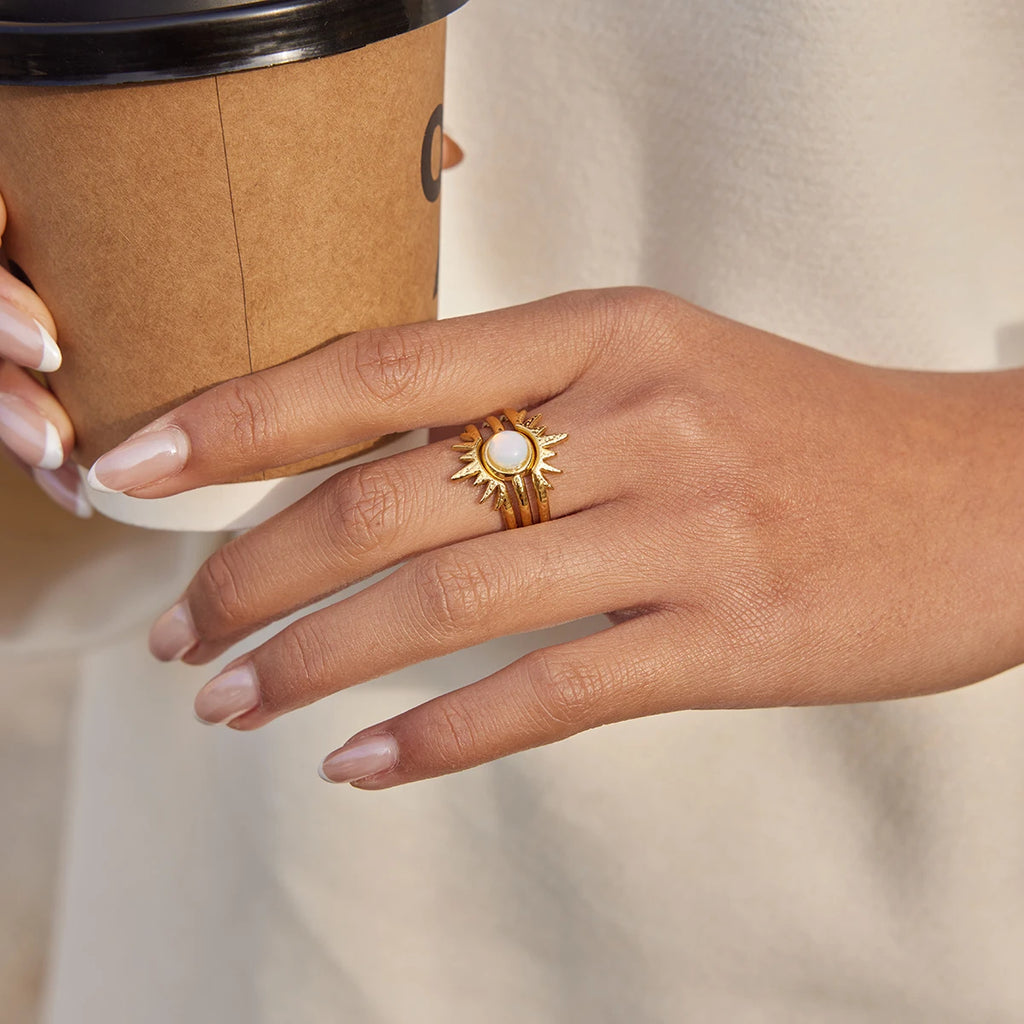 Sunburst Ring — Stainless Steel · PS129