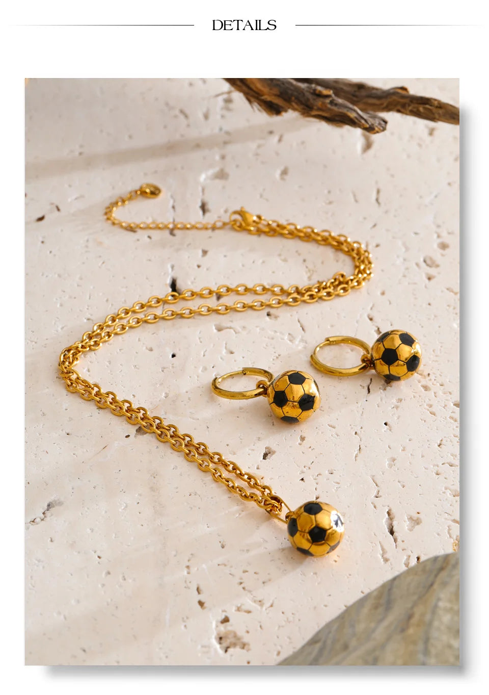 Enamel Geometric Earrings — Gold-Plated Stainless Steel with Enamel · PS1439