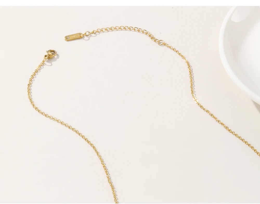Chain Splice Charm Necklace — 316L Stainless Steel · PS418