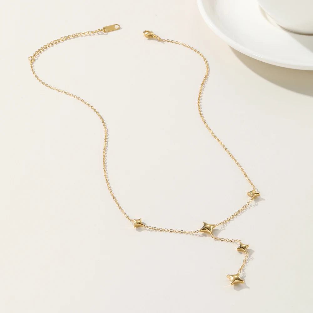 Chain Stars Pendant Necklace — 316L Stainless Steel · PS472