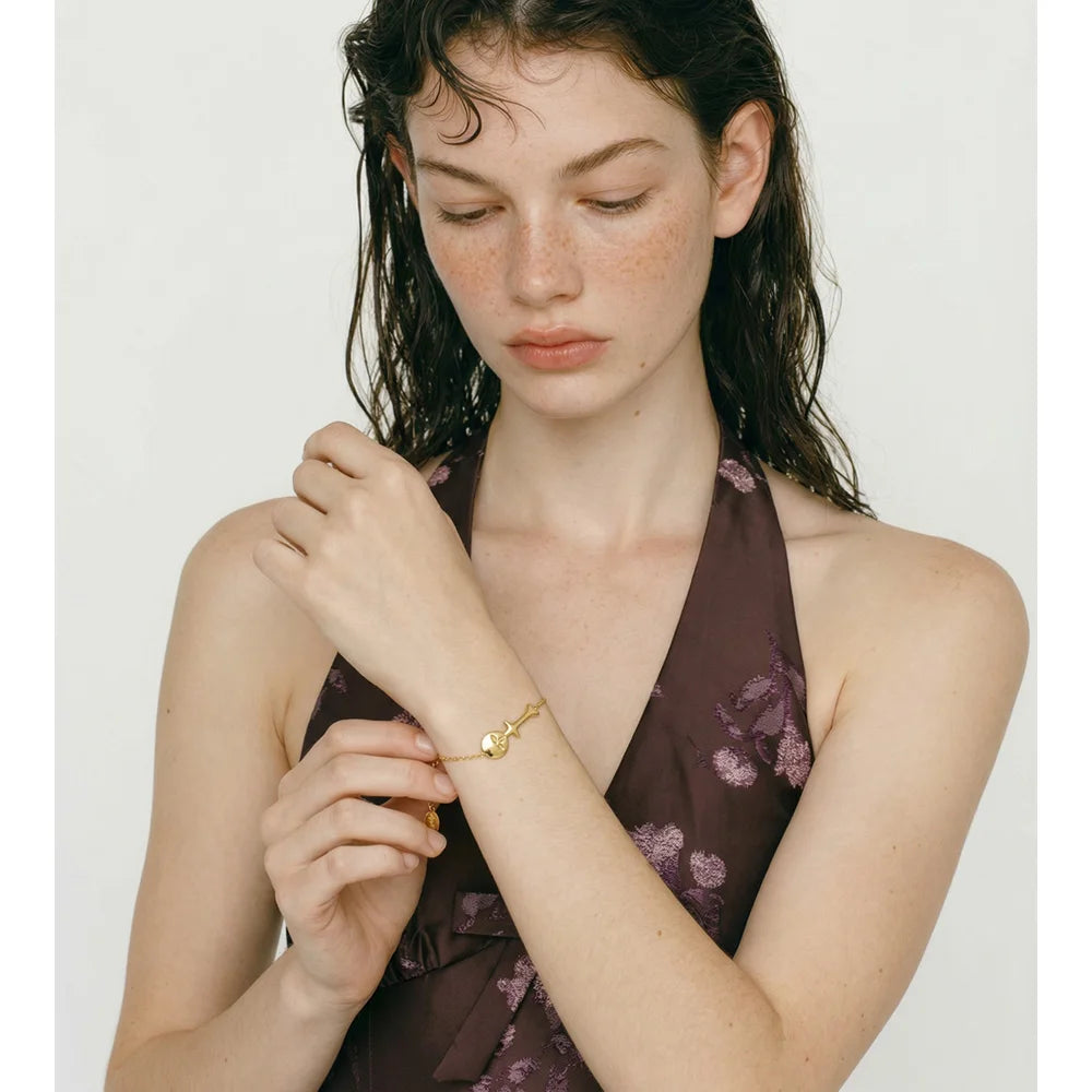 Geometric Bracelet — Gold-Plated Stainless Steel · PS1245