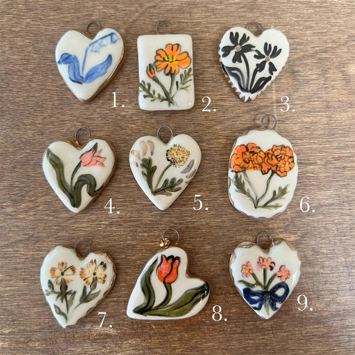 【DIY Pendant】Stainless Steel Floral Charm Pendant - PS011