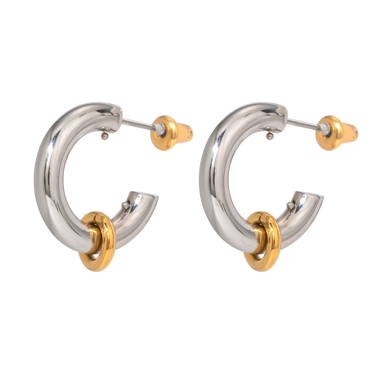 Mixed Hoop Earrings — Stainless Steel · PS096