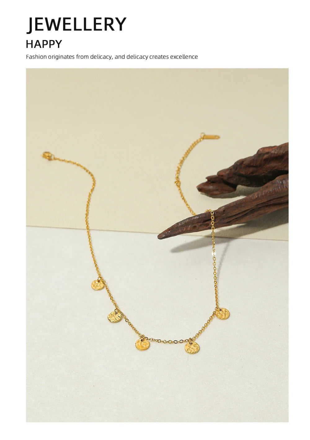 Vintage Pendant Necklace Charm Choker — 316L Stainless Steel · PS385