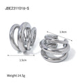 Thick Ear Clip Earrings — Stainless Steel · PS349