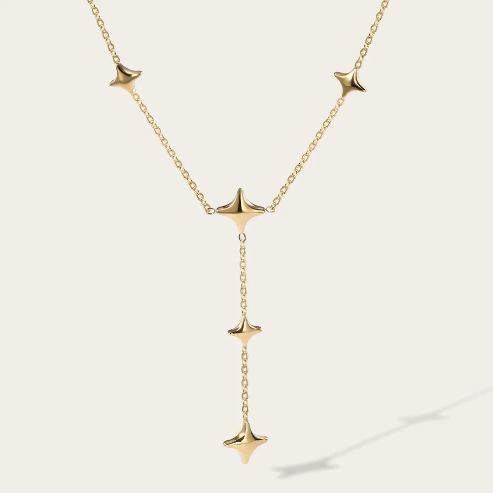 Chain Stars Pendant Necklace — 316L Stainless Steel · PS472