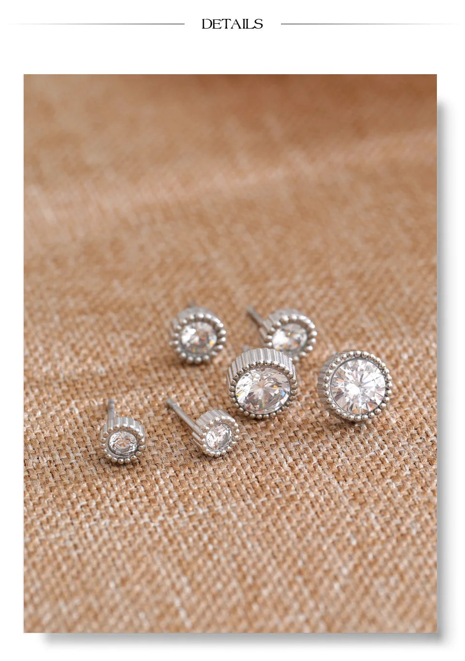 Cubic Zirconia Geometric Earrings — Gold-Plated Stainless Steel with Cubic Zirconia · PS1129