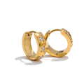 Cubic Zirconia Star Geometric Earrings — Gold-Plated Stainless Steel with Cubic Zirconia · PS1985