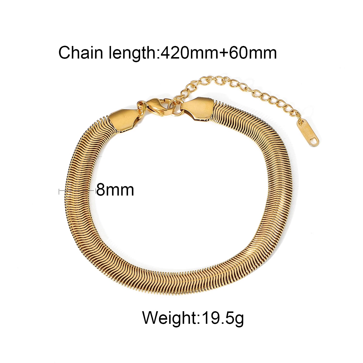 Layered Mesh Chain Bracelet Stack — Stainless Steel · PS014