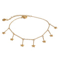Star chain necklace in gold-plated 316L stainless steel.