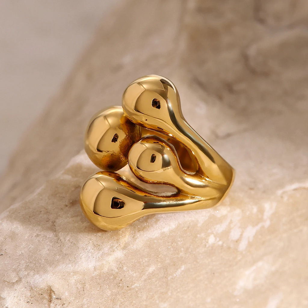 Irregular Open Ring — Stainless Steel · PS321