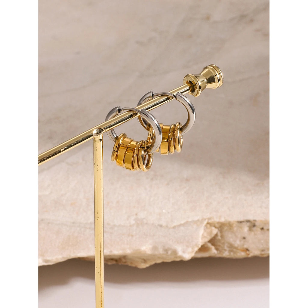 Knot Hoop Earrings — Stainless Steel · PS072