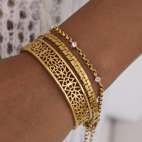 Cross Chain Bracelet — Stainless Steel