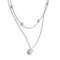 Heart chain necklace in gold-plated stainless steel.