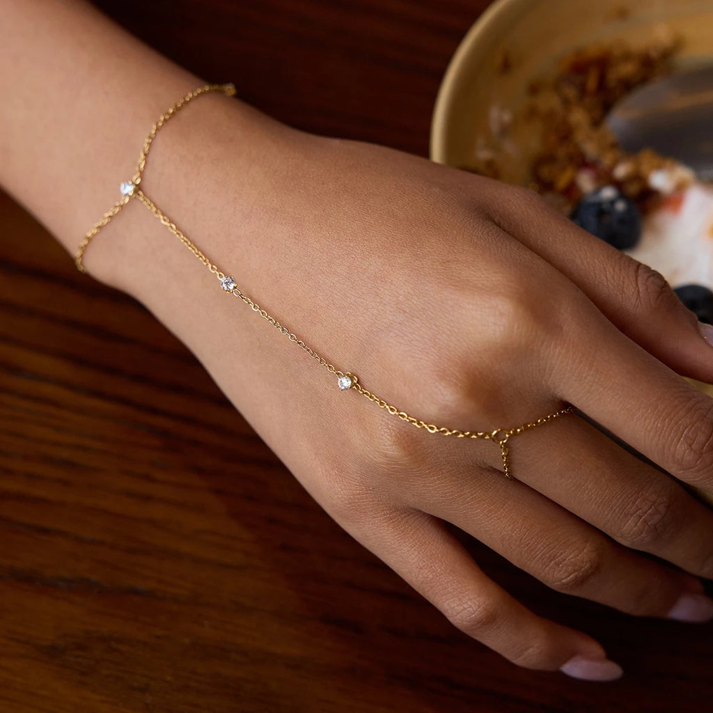Butterfly Pearl Bracelet Stack — Stainless Steel · PS007