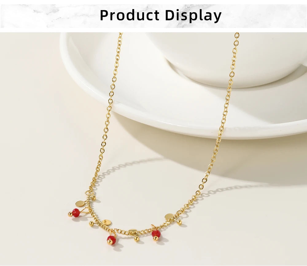 Chain Splice Charm Necklace — 316L Stainless Steel · PS418