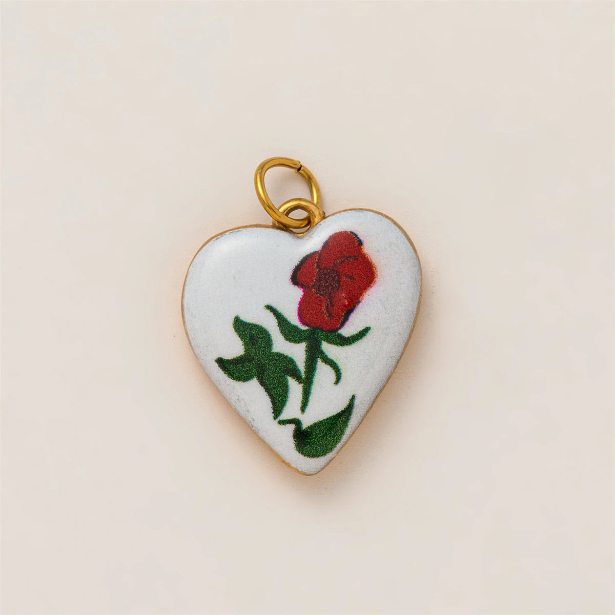 【DIY Pendant】Stainless Steel Floral Charm Pendant - PS011