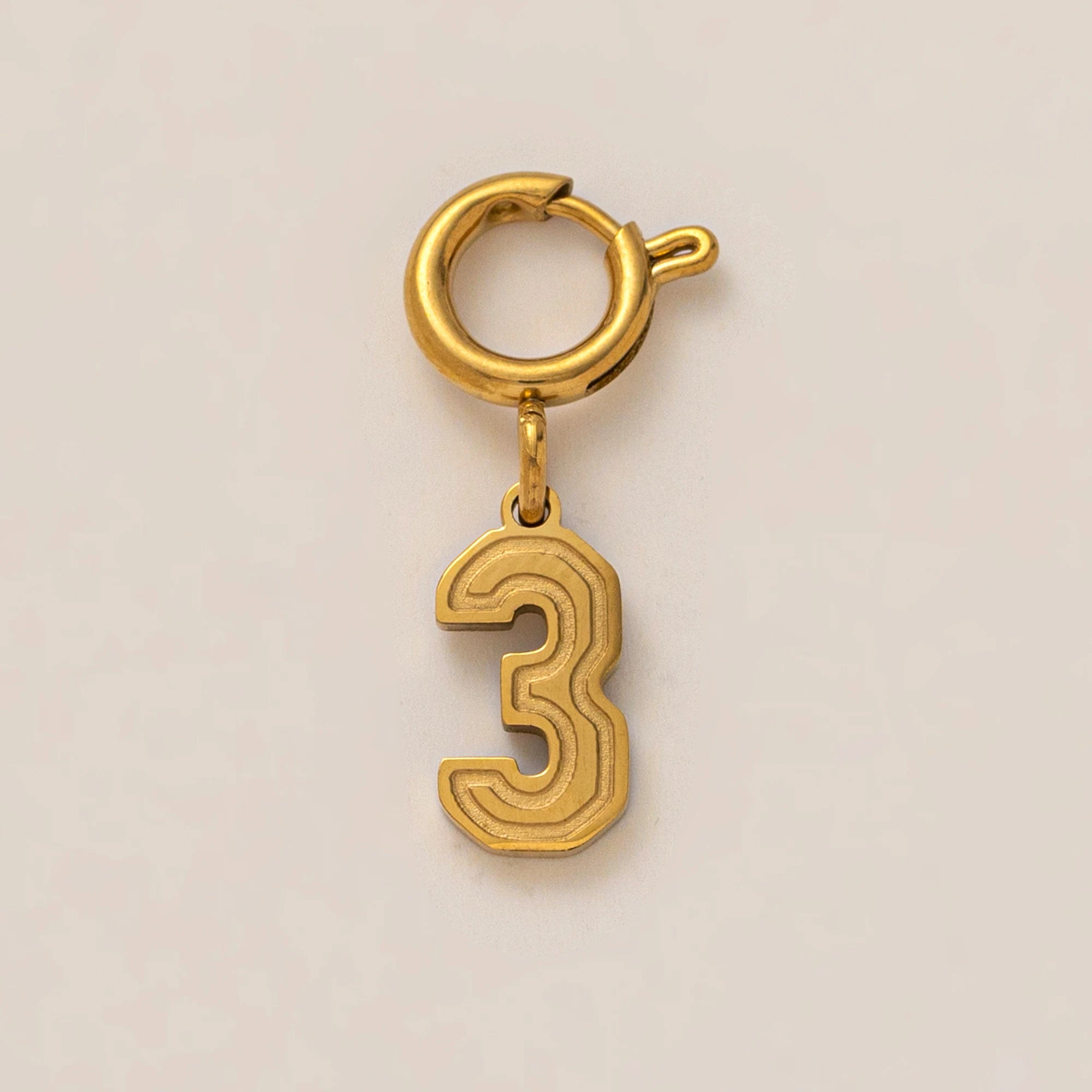 【DIY Pendant】Stainless Steel Number Charm Pendant - PS019