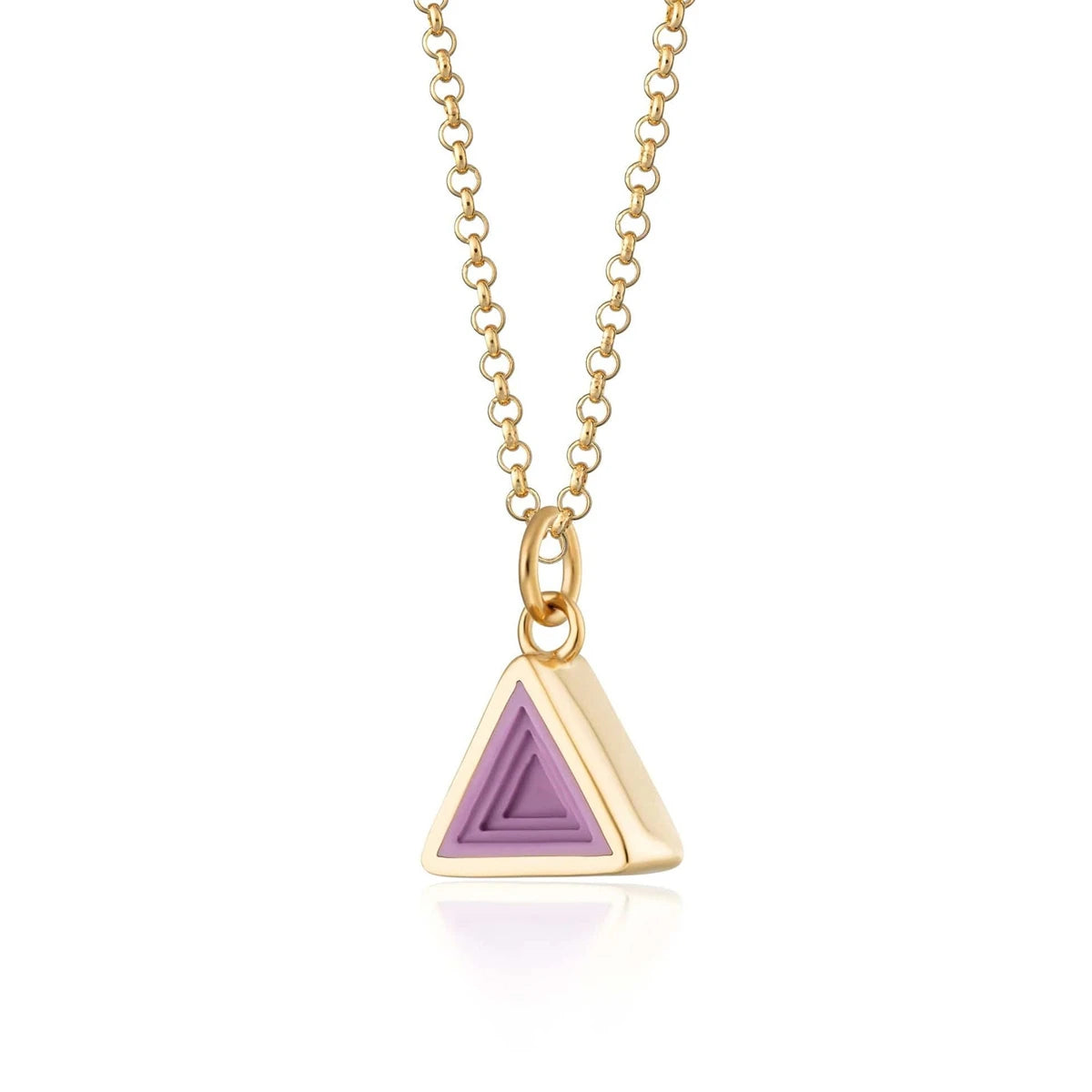 Love Star Stainless Steel Geometric Necklace Vacuum Gold Plated 18k Color Preserving