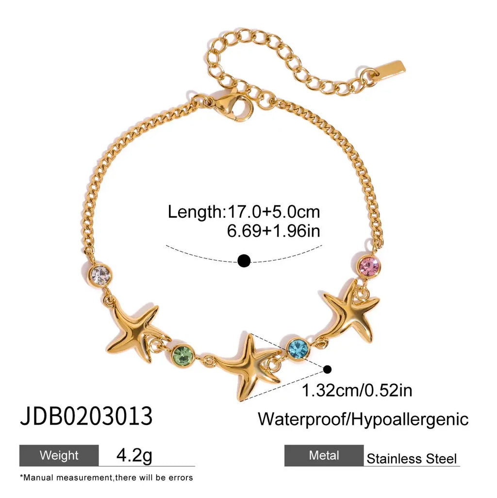 Ceramic Shell Bracelet — Stainless Steel · PS289