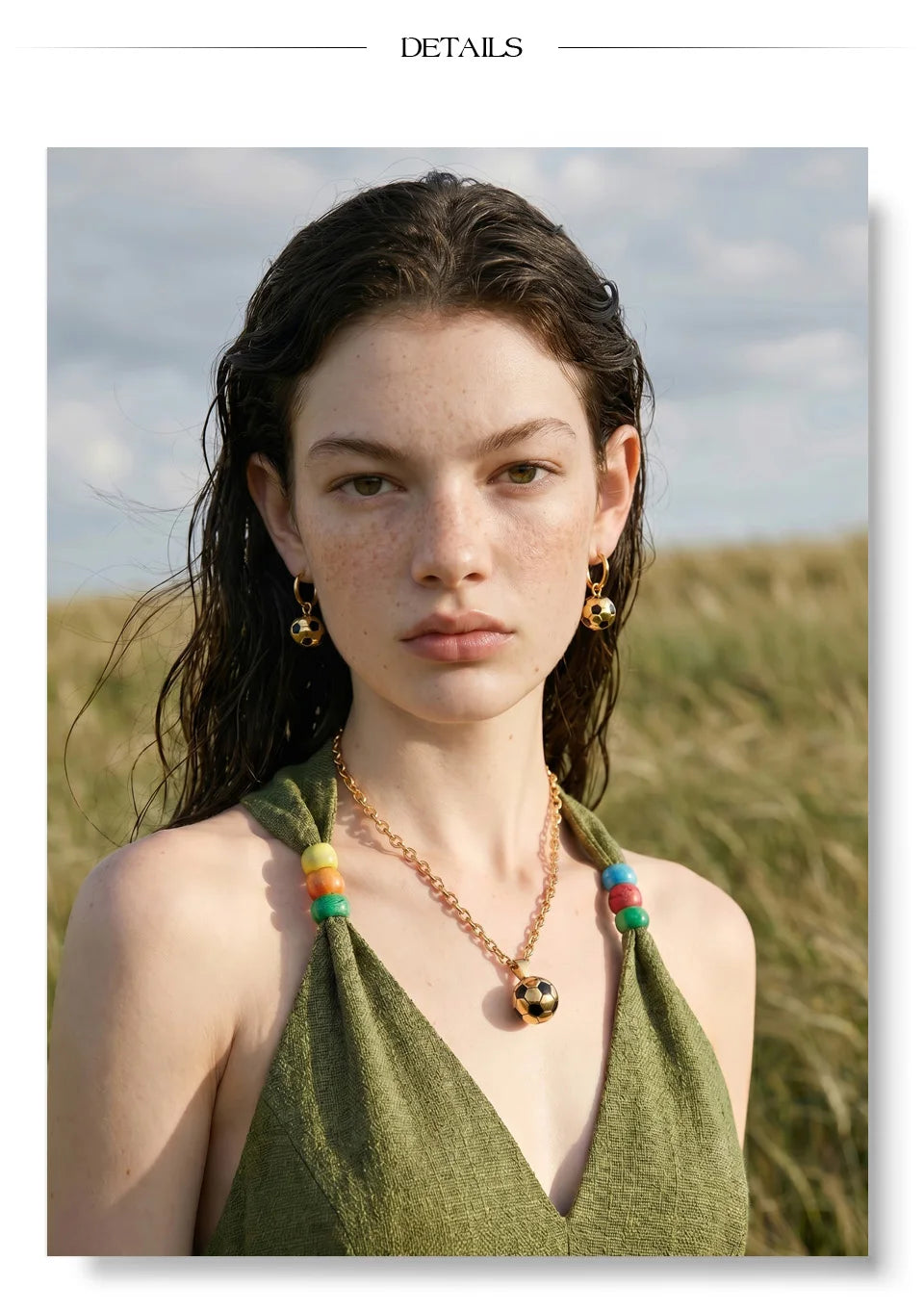 Enamel Geometric Earrings — Gold-Plated Stainless Steel with Enamel · PS1439